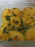 Patatas al microondas con mantequilla