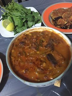 صورة لوصفة طاجن باميه باللحمه
