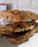 Sándwich de pollo proteico bajo en calorías