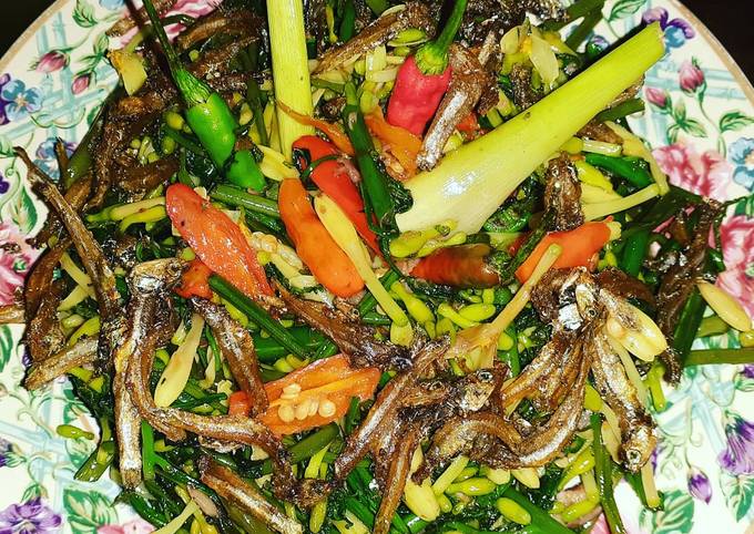 Resep OSENG PEDAS MIX BUNGA PEPAYA,KANGKUNG DAN PAKIS Anti Gagal
