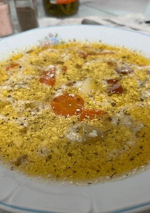 O poză a rețetei Supă de cartofi cu cârnaț afumat.