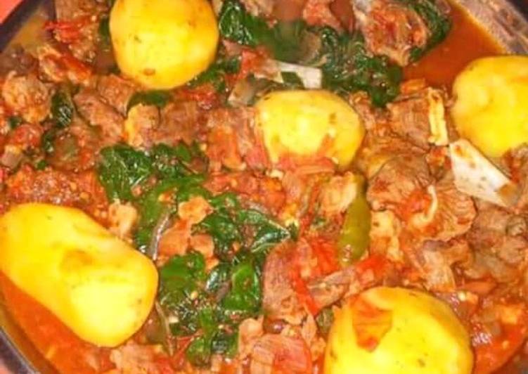 How to Prepare Speedy Beef stew with potatoes 😊