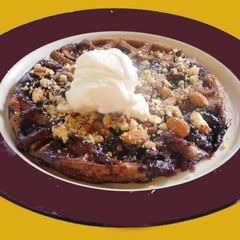 A picture of A healthy breakfast--Blueberry Waffle.