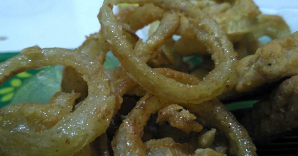 Resep Crispy Onion Ring (tanpa Telur Dan Tepung Roti/panir) Oleh Dapur ...