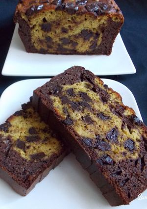 Une photo de Cake chocolat & pistache
