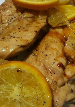 صورة لوصفة صدور دجاج بصوص البرتقال