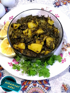 عکسی از دستور خوراک پالک(آلو اسفناج پاکستانی)