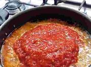 Una foto de salsa pure de tomate