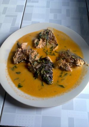 Foto resep Ikan mas kuah kuning daun kemangi