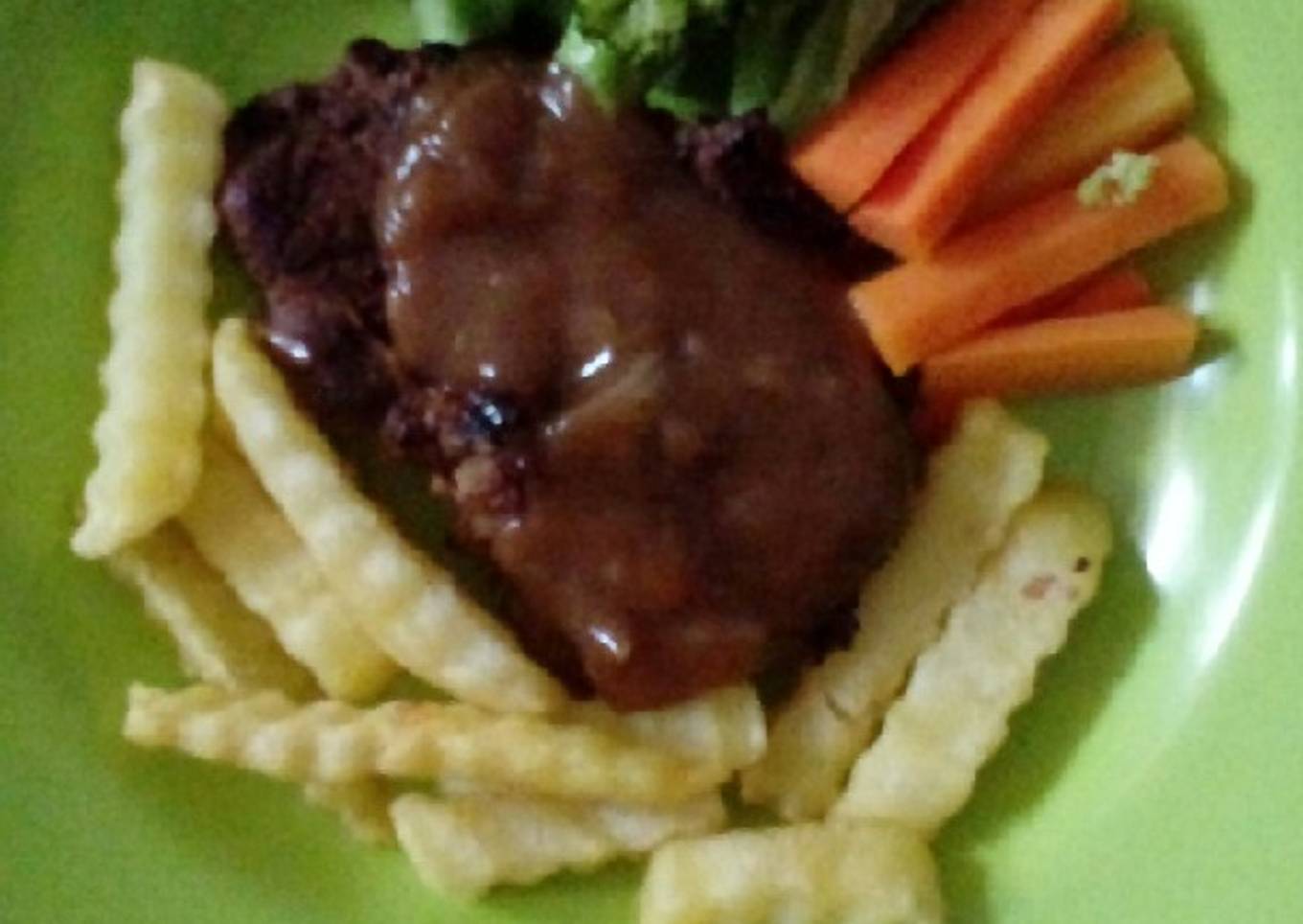Steak daging sapi simple