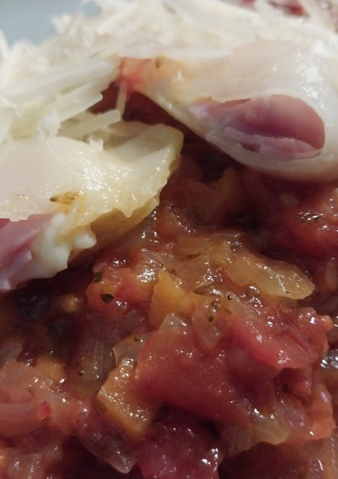 Una foto de Bocconcini de muzzarella y jamón. Pasta rellena