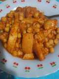 Guiso de mondongo y garbanzos (simple)