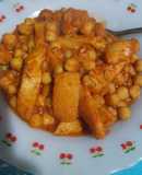Guiso de mondongo y garbanzos (simple)