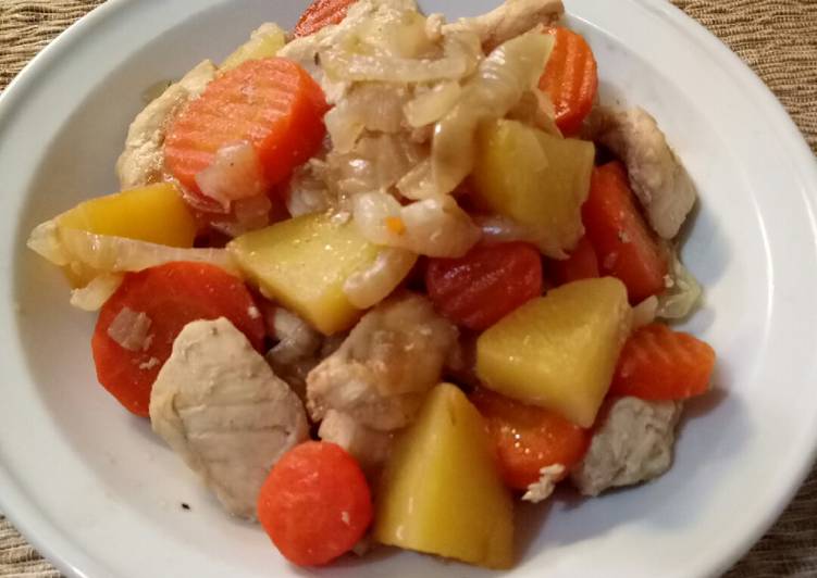 Proses meracik 65. Japanese chicken nikujaga yang simpel