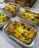 Запіканка з тістом, овочами та мʼясом