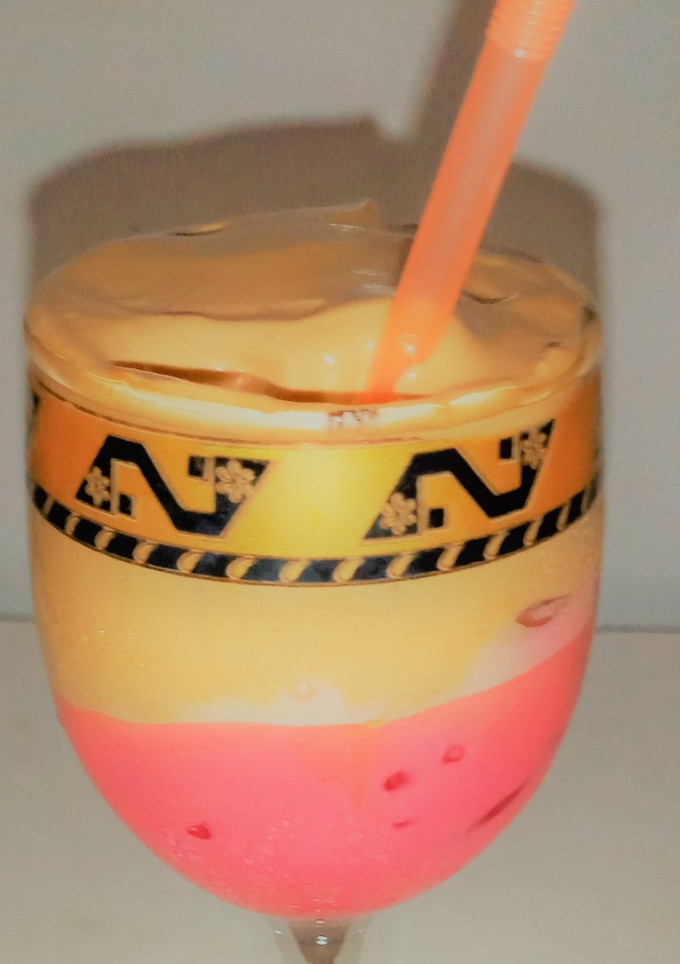 A picture of Dalgona coffee.