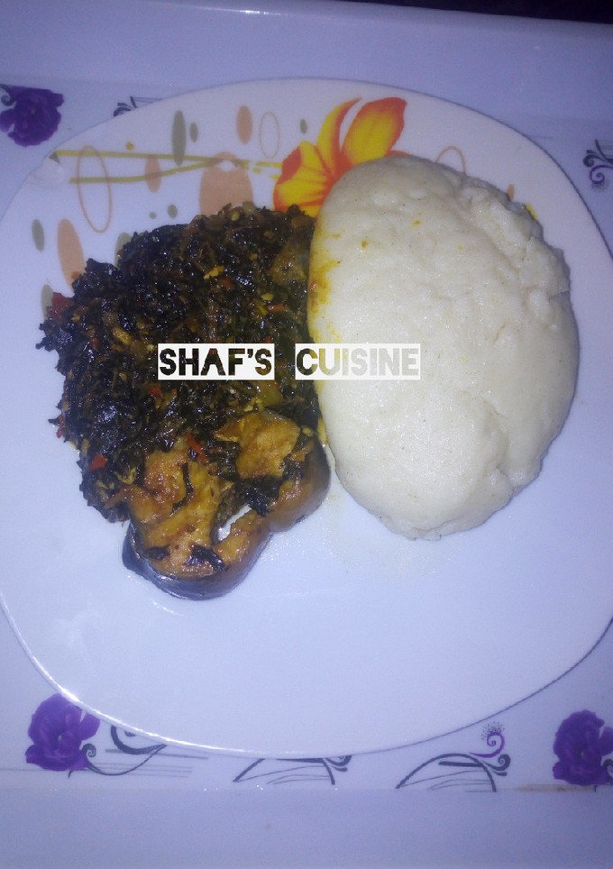 A picture of Ugu soup.