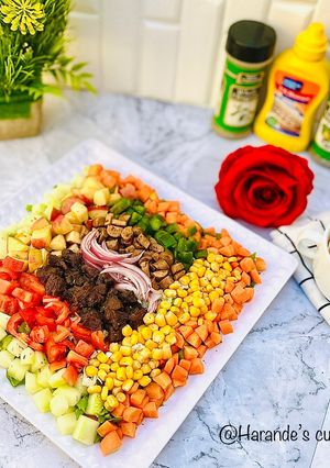 A picture of Tropical beef salad.