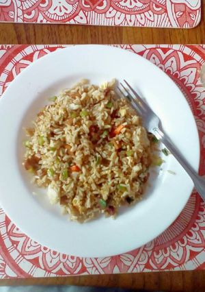 Una foto de Arroz Chaufa de salchichas