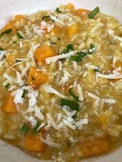 Una foto de Risotto de calabaza