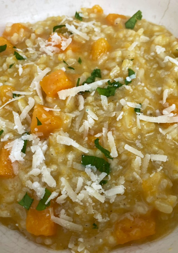 Una foto de Risotto de calabaza