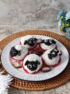 Foto resep Mochi Shaun The Sheep isi Wafer Karamel (versi tepung tapioka)
