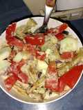 Tomate y papas fritas