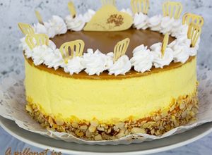 Narancsos házi krémes torta mandularopogóssal recept fotója