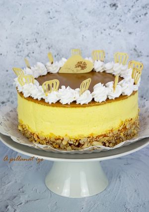 Narancsos házi krémes torta mandularopogóssal recept fotója