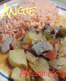 Bistec ranchero con papas