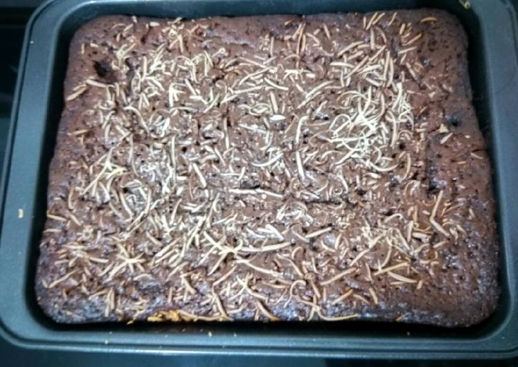 Proses Membuat Brownies panggang oatmeal lembut yang simpel