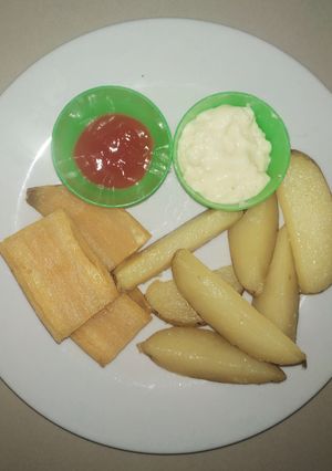 Foto resep Potato wedges saos keju
