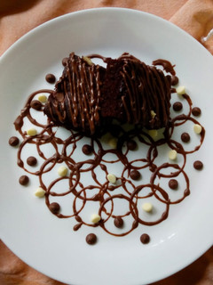 A picture of Eggless Brownie#themechallenge Food Presentation and Photography.