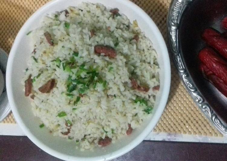 Recipe of Perfect Fried Rice Chorizo &amp; Spring Onions