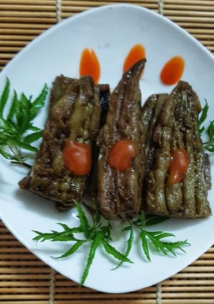 Hình của món Mướp đắng kho tương.