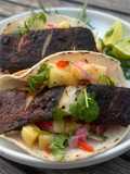 Monster of the Sea Tacos with Ananas Cosmosus Salsa – Scottish halibut and pineapple tacos