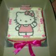 Birthday cake Hello Kitty dengan cara membuat gambarnya