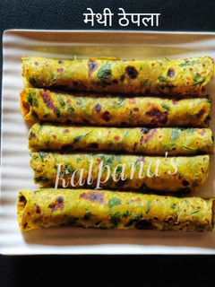मेथी ठेपला (methi thepla recipe in marathi) रेसिपी चे मुख्य फोटो