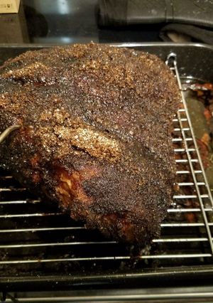 A picture of Smoked Espresso Rubbed Brisket Sandwich.