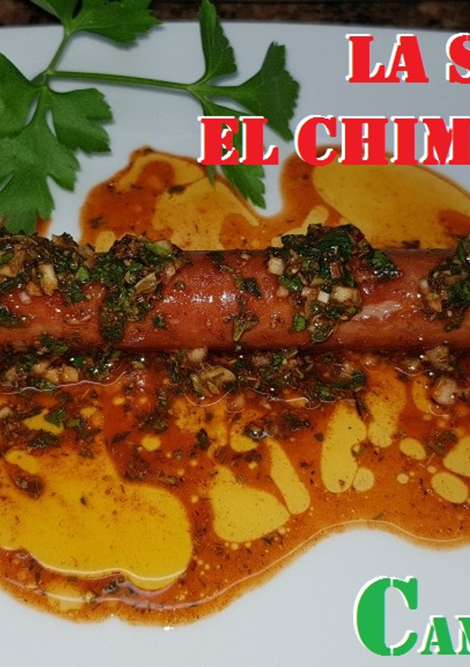 Una foto de La salsa de chimichurri