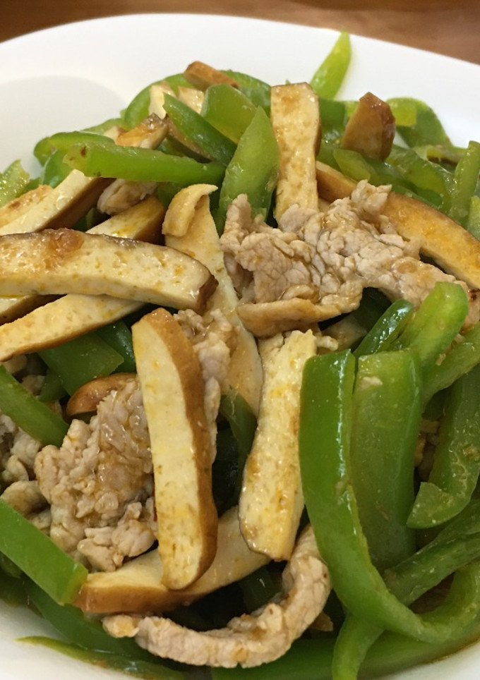 青椒炒豆干 的食譜成品照片