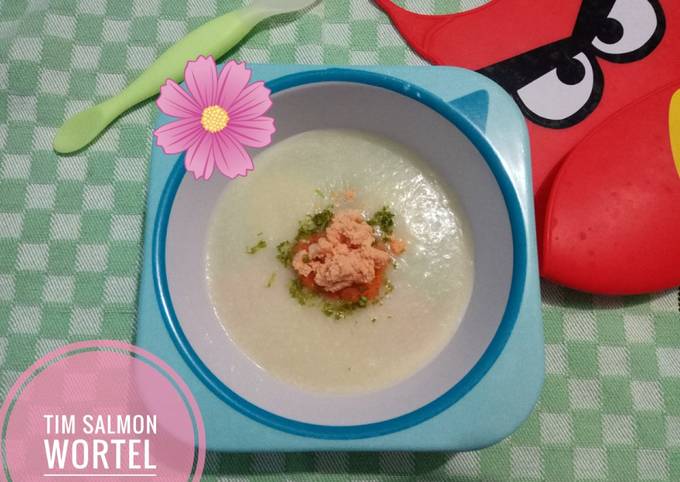 Cara Gampang Membuat Tim Salmon Wortel (Mpasi 6+) Anti Gagal