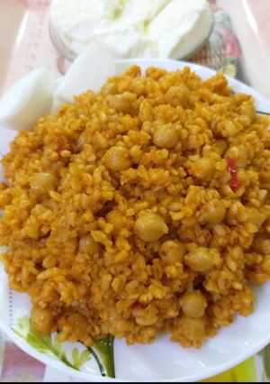 صورة لوصفة برغل بندورة مع الحمص 😋 ❤