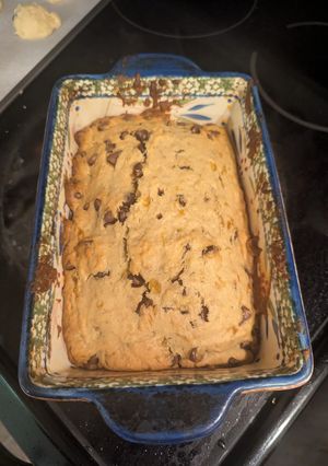 A picture of Chocolate chip Banana bread.