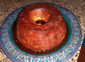 Una foto de Budín de pan tradicional