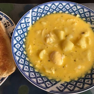 Sopa de queso y papa Receta de Mafer Larriva- Cookpad