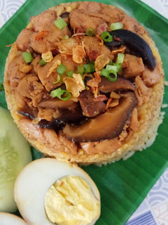 Foto resep Nasi Tim Ayam Jamur
