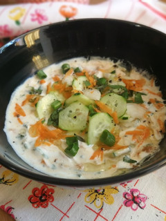 Una foto de Sopa fría de yogur ligera