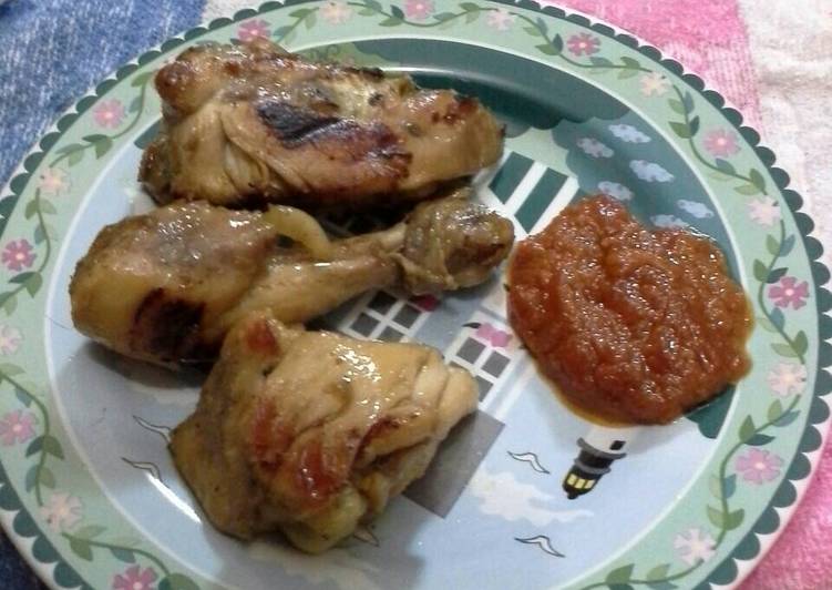 Langkah Mudah untuk meracik Ayam panggang santan Lezat