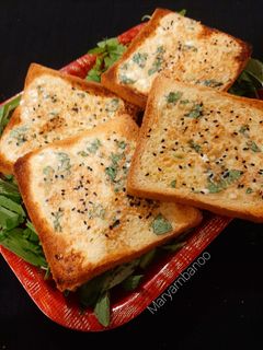 عکسی از دستور نون تست با طعم سیر و ریحون